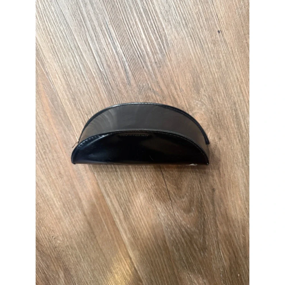 Versace Black‎ Medusa Embossed Sunglasses Case Semi Circle Hook and Loop Closure